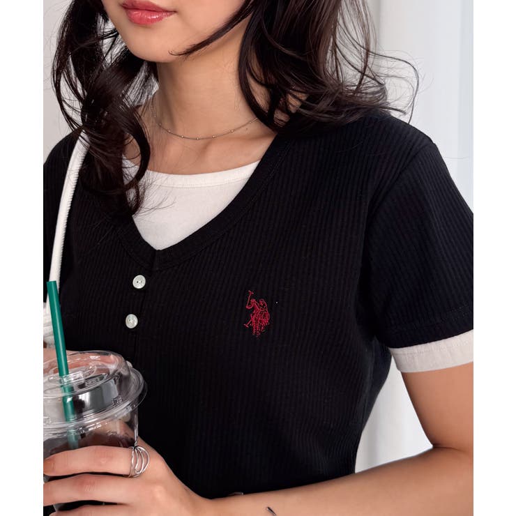 ＜U.S.POLO ASSN.＞バイカラーレイヤード風カットソーTシャツ | RANAN | 詳細画像13 