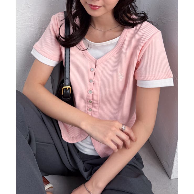 ＜U.S.POLO ASSN.＞バイカラーレイヤード風カットソーTシャツ | RANAN | 詳細画像31 