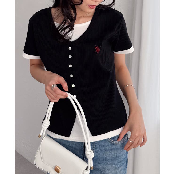 ＜U.S.POLO ASSN.＞バイカラーレイヤード風カットソーTシャツ | RANAN | 詳細画像9 
