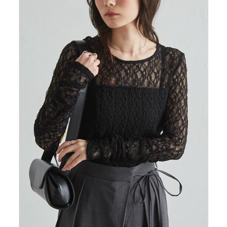 パッチワークレースTシャツ | RANAN | 詳細画像1 