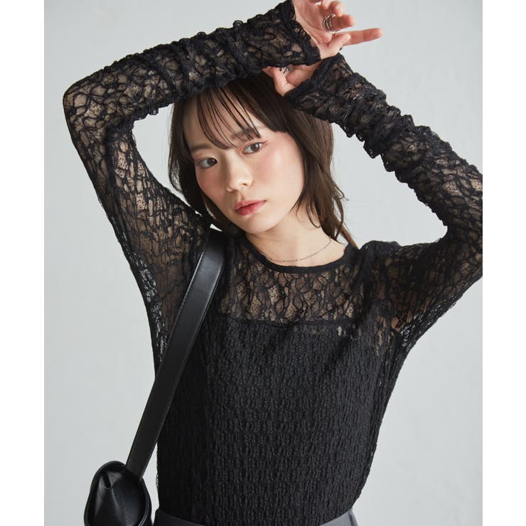 パッチワークレースTシャツ | RANAN | 詳細画像3 