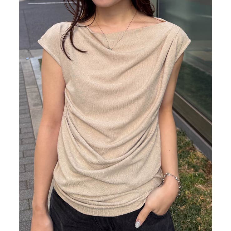 タックドレープフレンチスリーブTシャツ | RANAN | 詳細画像10 