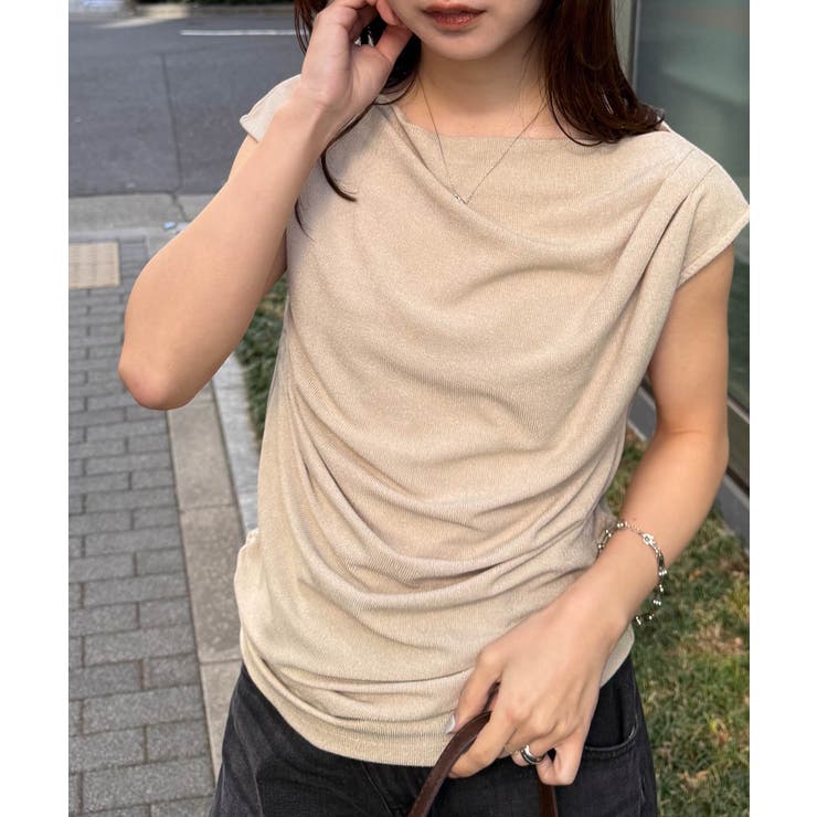 タックドレープフレンチスリーブTシャツ | RANAN | 詳細画像11 