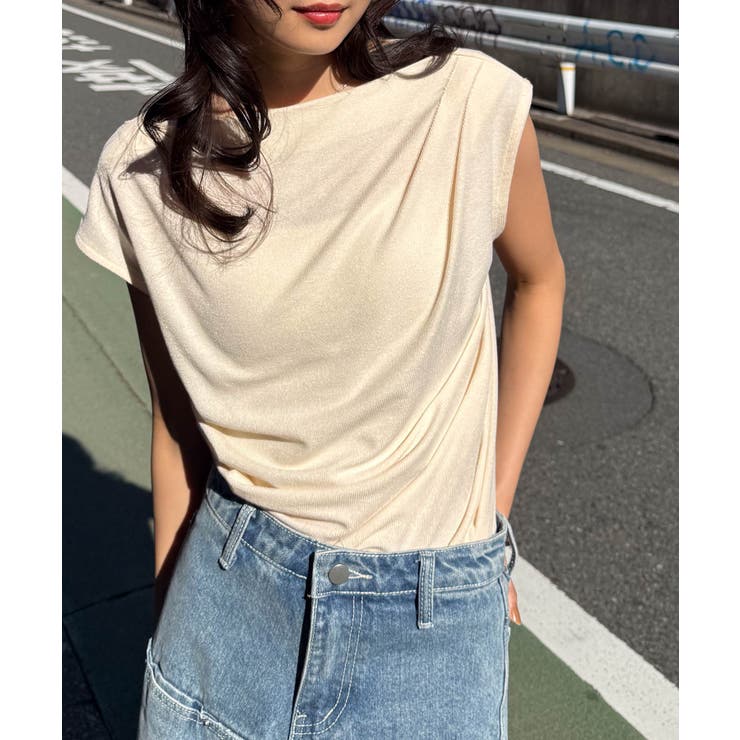 タックドレープフレンチスリーブTシャツ | RANAN | 詳細画像2 