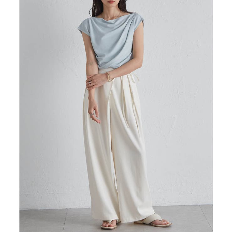 タックドレープフレンチスリーブTシャツ | RANAN | 詳細画像27 