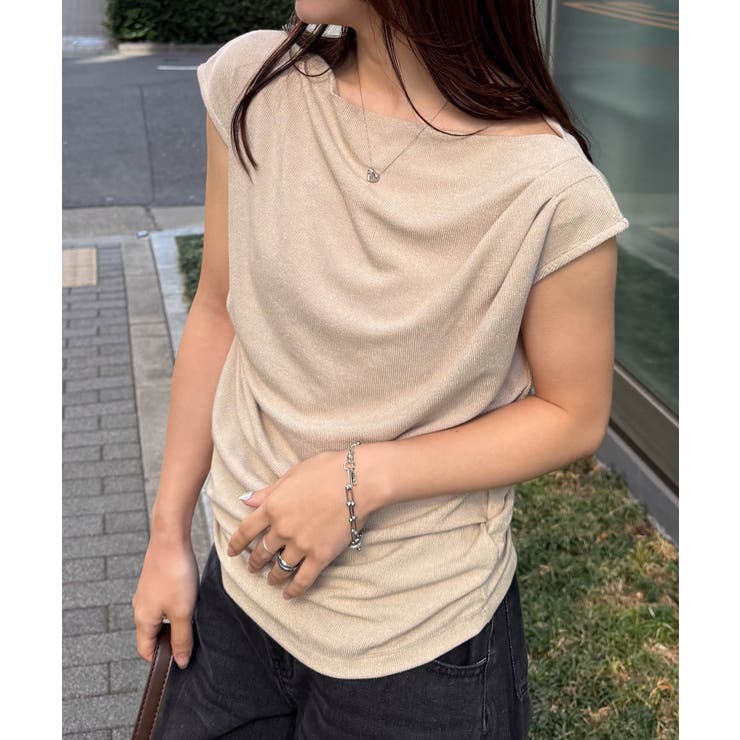 タックドレープフレンチスリーブTシャツ | RANAN | 詳細画像8 