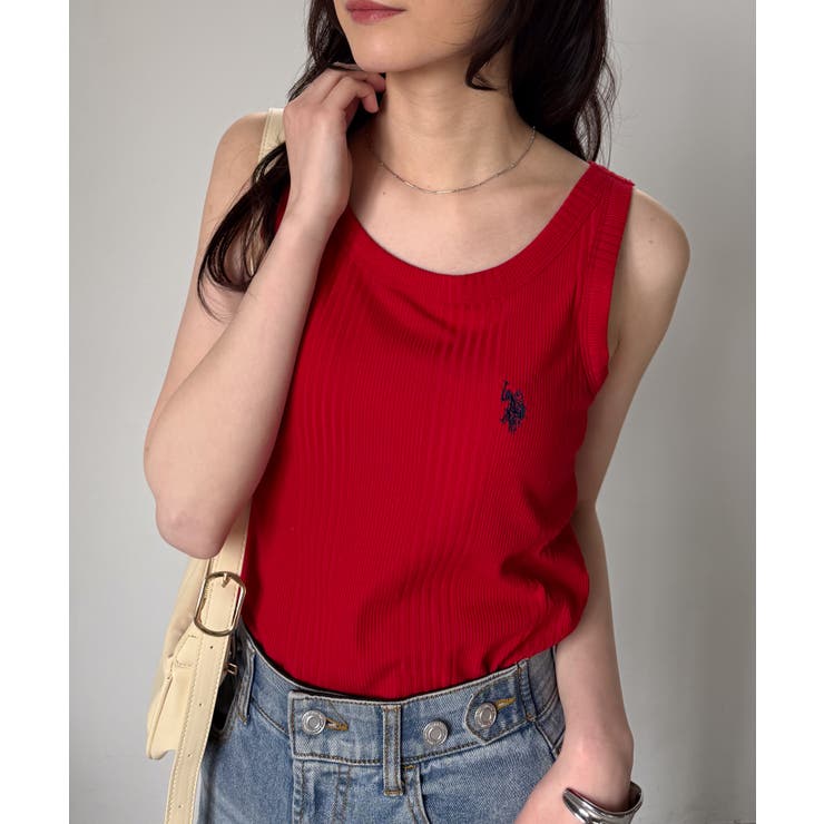 ＜U.S.POLO ASSN.＞カップ付きリブタンクトップ | RANAN | 詳細画像14 