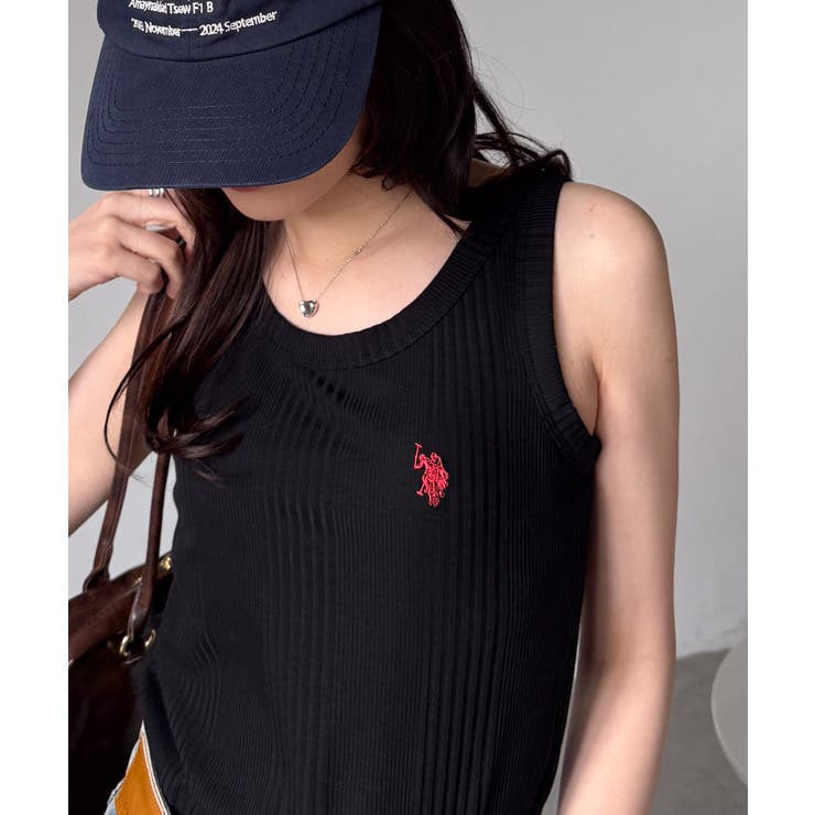 ＜U.S.POLO ASSN.＞カップ付きリブタンクトップ | RANAN | 詳細画像2 