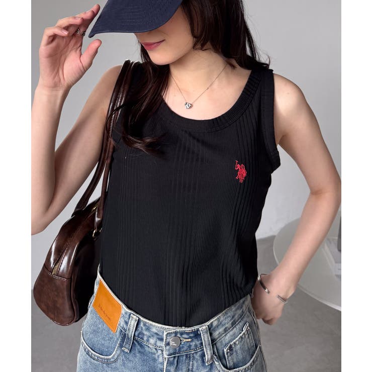 ＜U.S.POLO ASSN.＞カップ付きリブタンクトップ | RANAN | 詳細画像3 
