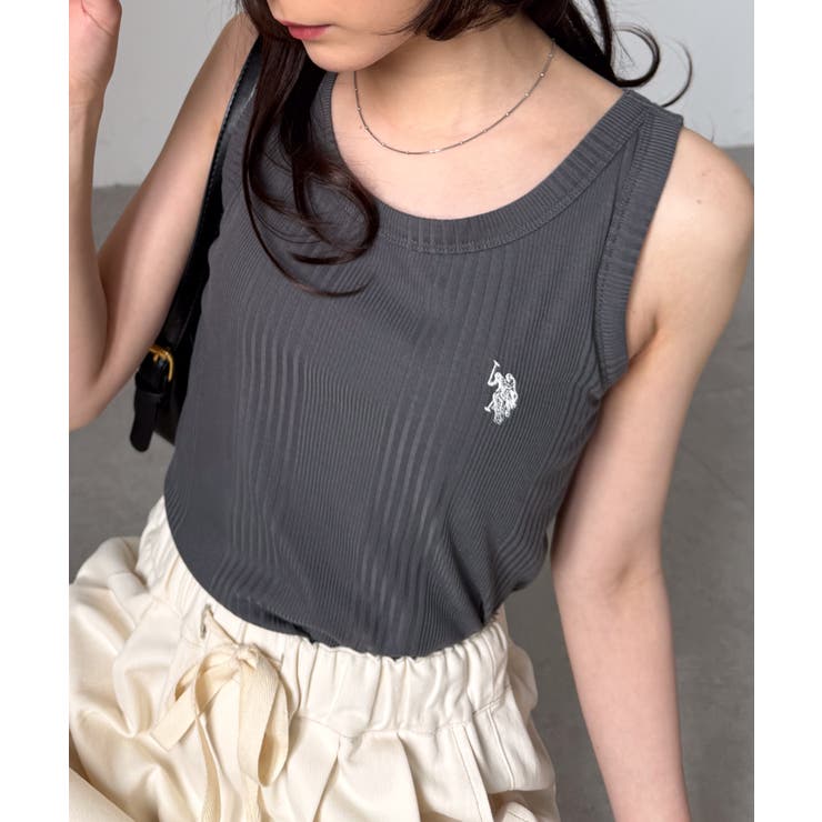 ＜U.S.POLO ASSN.＞カップ付きリブタンクトップ | RANAN | 詳細画像8 