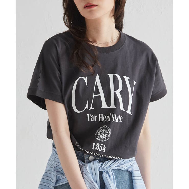 汗シミ防止 カレッジロゴプリントTシャツ | RANAN | 詳細画像1 