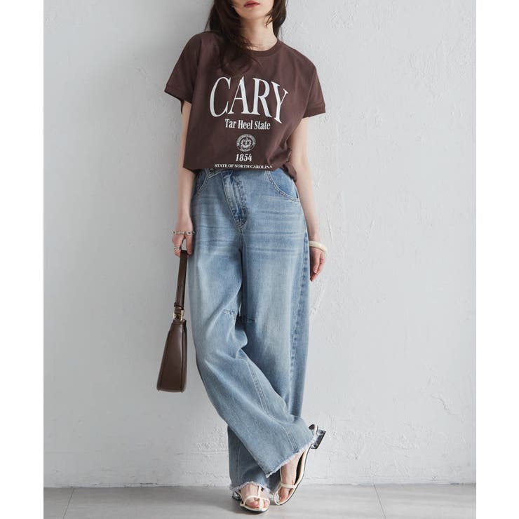 汗シミ防止 カレッジロゴプリントTシャツ | RANAN | 詳細画像14 