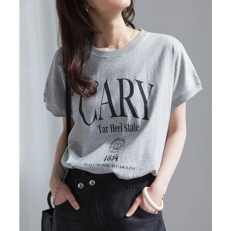 汗シミ防止 カレッジロゴプリントTシャツ | RANAN | 詳細画像17 