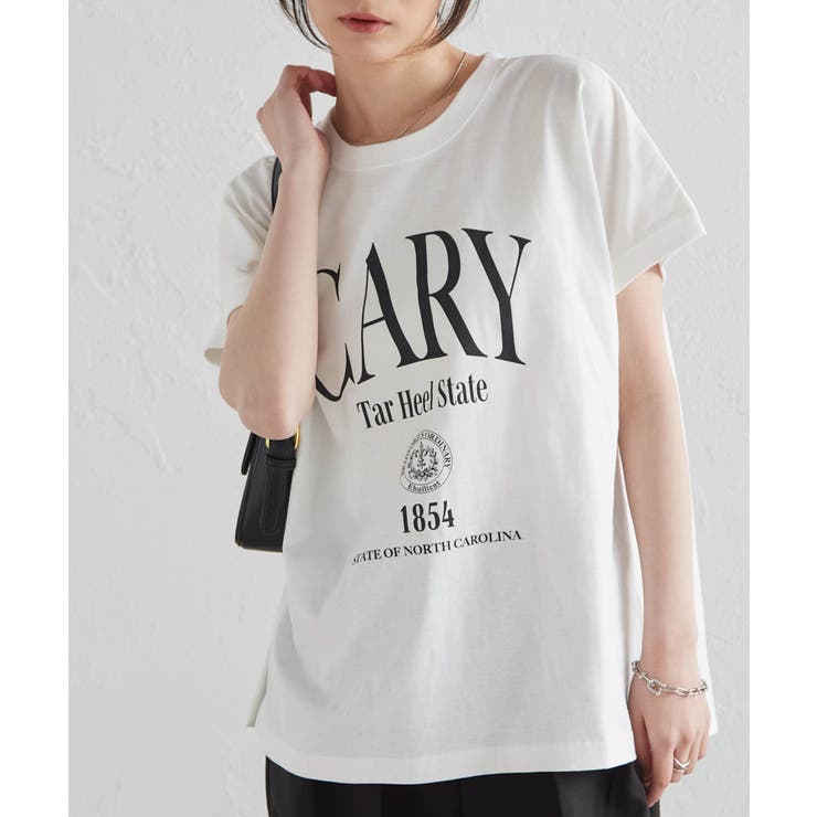 汗シミ防止 カレッジロゴプリントTシャツ | RANAN | 詳細画像23 