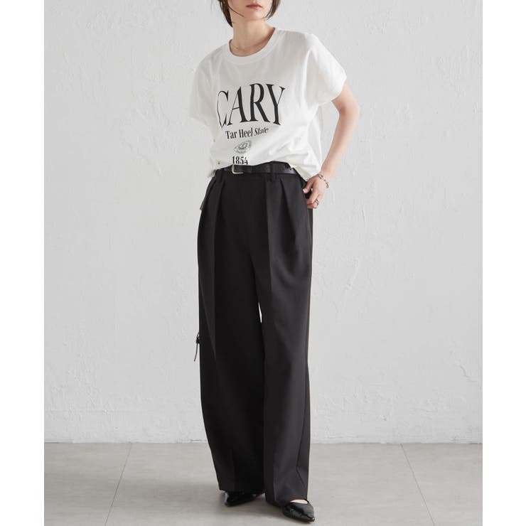 汗シミ防止 カレッジロゴプリントTシャツ | RANAN | 詳細画像27 