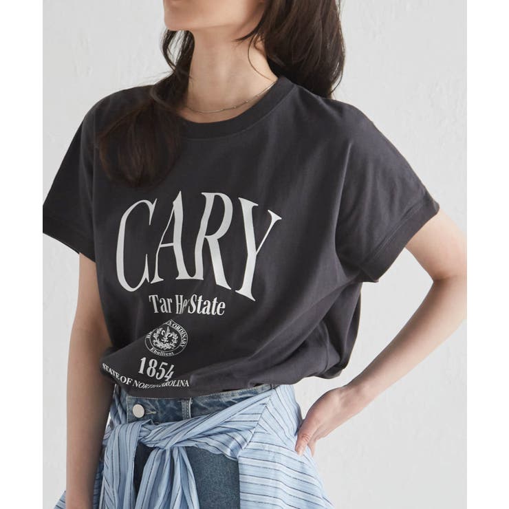 汗シミ防止 カレッジロゴプリントTシャツ | RANAN | 詳細画像4 