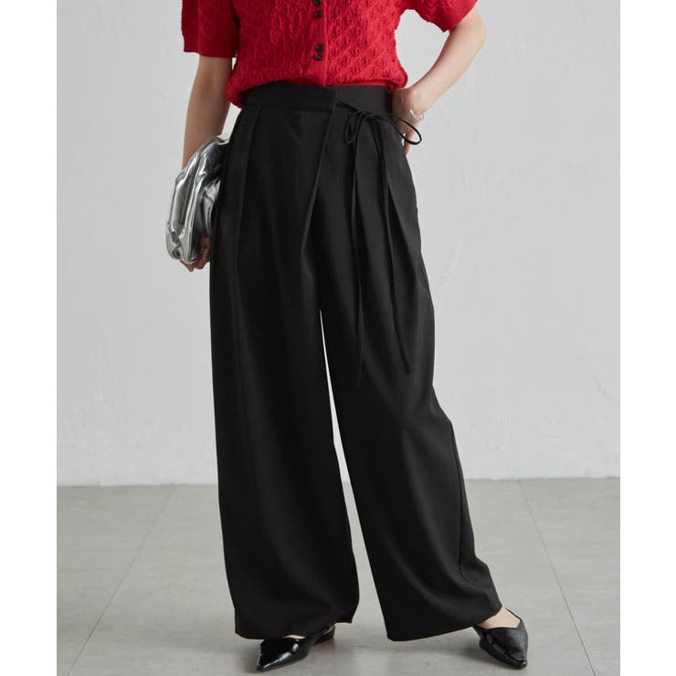 麻調2タックラップリボンパンツ | RANAN | 詳細画像10 