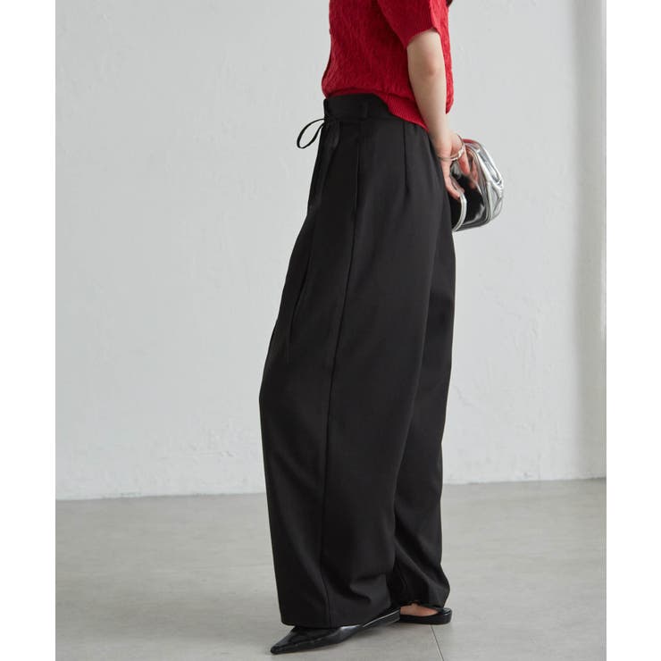 麻調2タックラップリボンパンツ | RANAN | 詳細画像11 