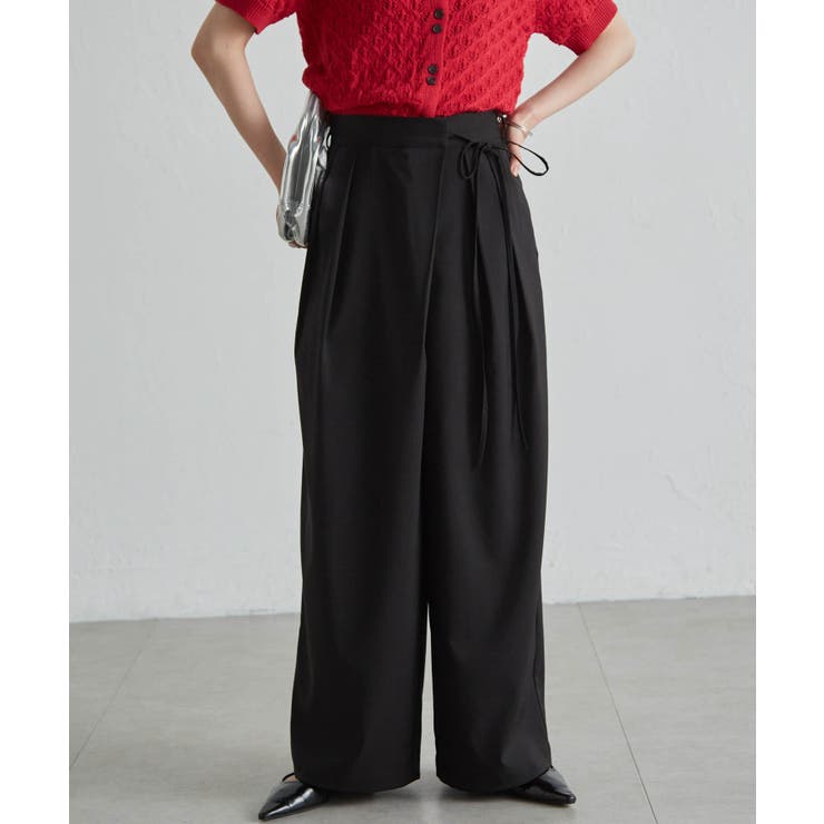 麻調2タックラップリボンパンツ | RANAN | 詳細画像12 