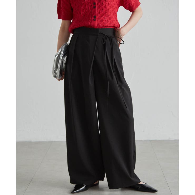 麻調2タックラップリボンパンツ | RANAN | 詳細画像13 