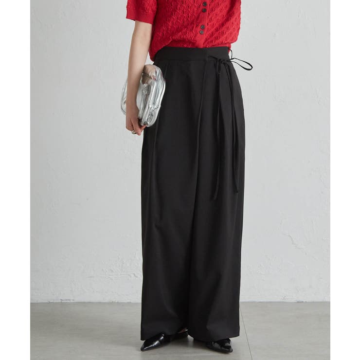 麻調2タックラップリボンパンツ | RANAN | 詳細画像15 