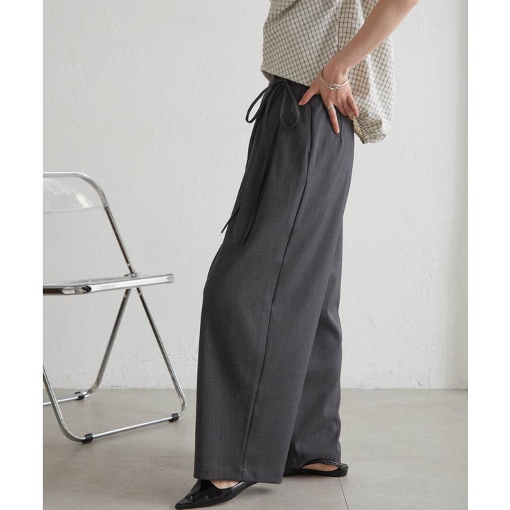 麻調2タックラップリボンパンツ | RANAN | 詳細画像18 