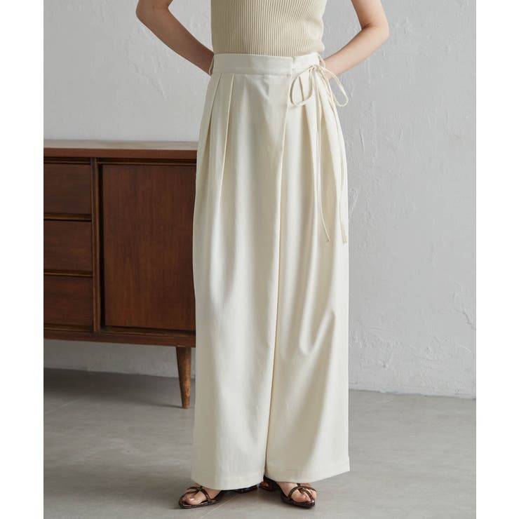 麻調2タックラップリボンパンツ | RANAN | 詳細画像25 