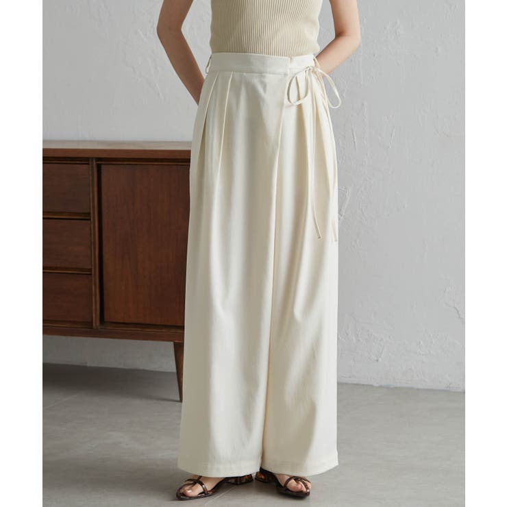 麻調2タックラップリボンパンツ | RANAN | 詳細画像26 