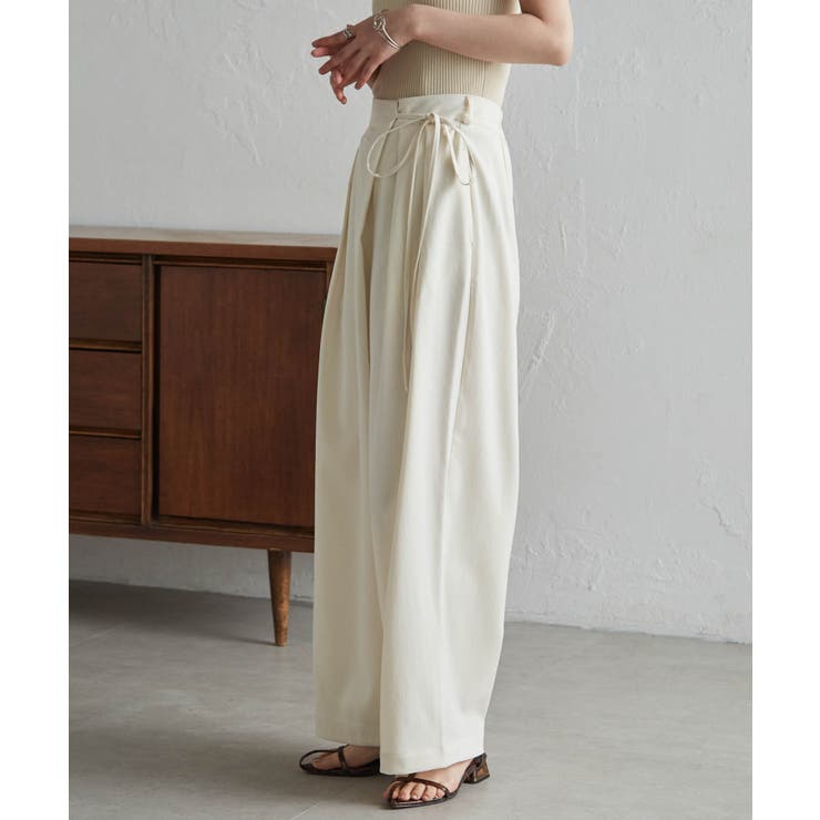 麻調2タックラップリボンパンツ | RANAN | 詳細画像28 