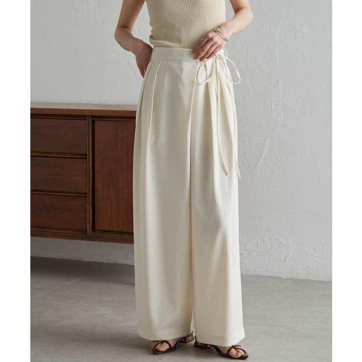 麻調2タックラップリボンパンツ | RANAN | 詳細画像33 