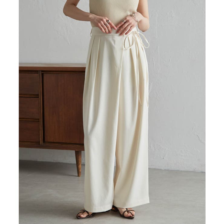 麻調2タックラップリボンパンツ | RANAN | 詳細画像34 