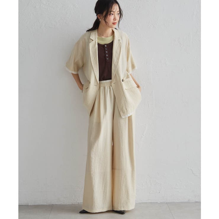 ダブルウエストシアーイージーパンツ | RANAN | 詳細画像40 