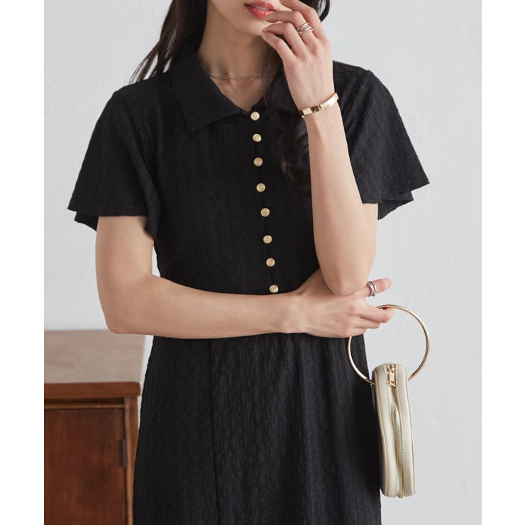 フレアスリーブマーメードポロワンピース | RANAN | 詳細画像17 