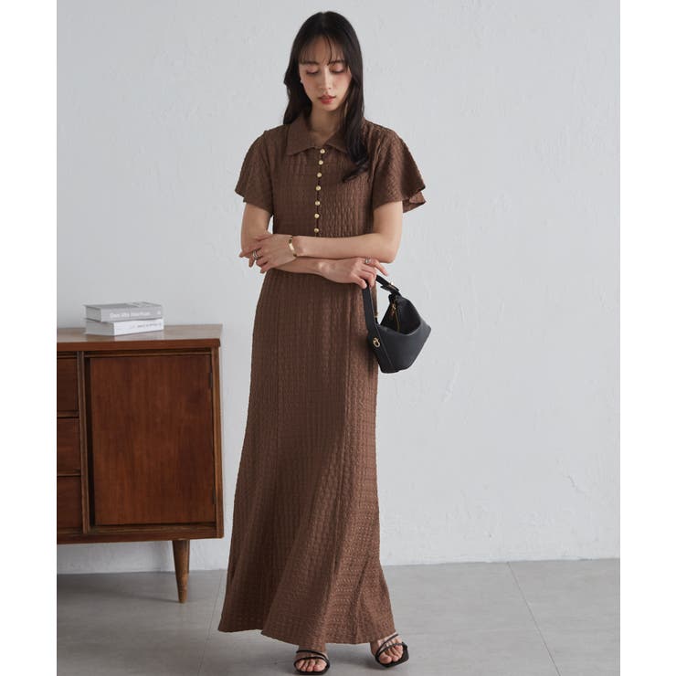 フレアスリーブマーメードポロワンピース | RANAN | 詳細画像18 