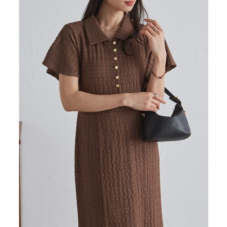 フレアスリーブマーメードポロワンピース | RANAN | 詳細画像19 