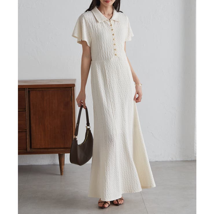 フレアスリーブマーメードポロワンピース | RANAN | 詳細画像2 