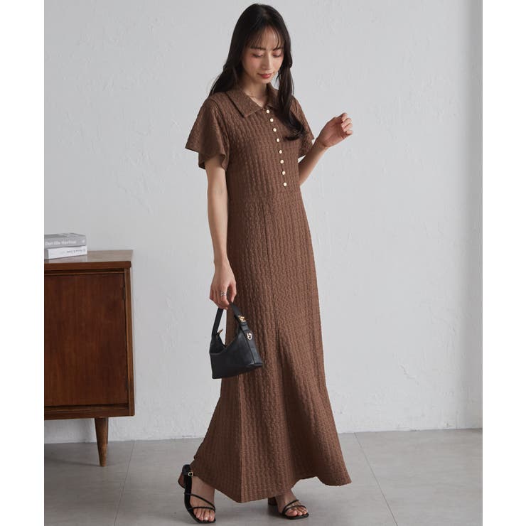 フレアスリーブマーメードポロワンピース | RANAN | 詳細画像21 