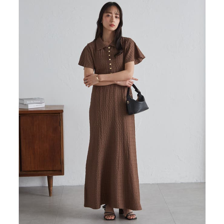 フレアスリーブマーメードポロワンピース | RANAN | 詳細画像22 