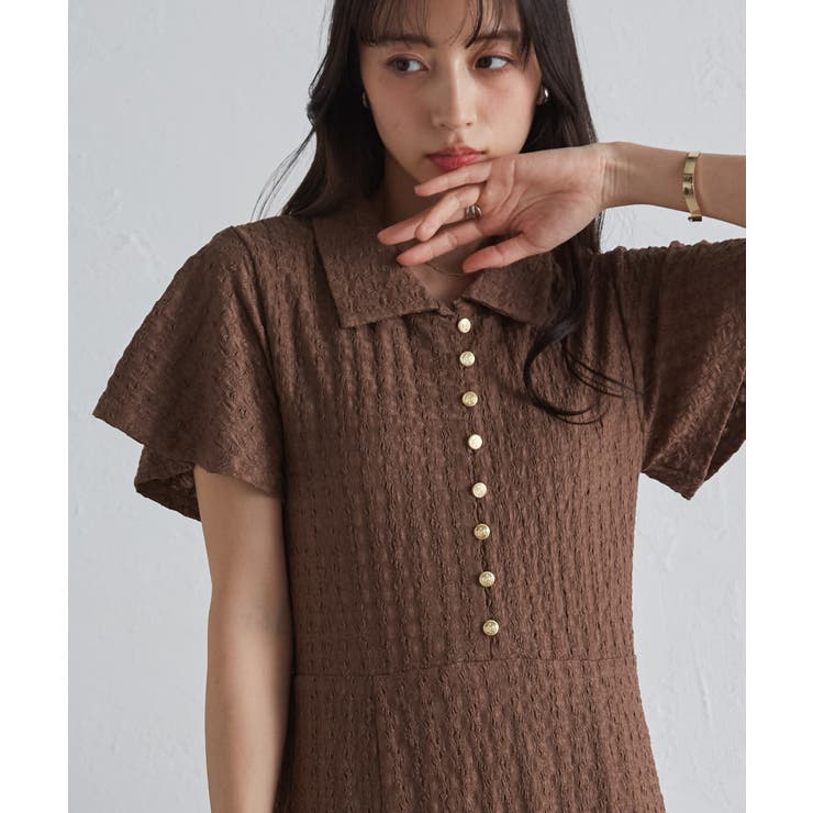 フレアスリーブマーメードポロワンピース | RANAN | 詳細画像23 