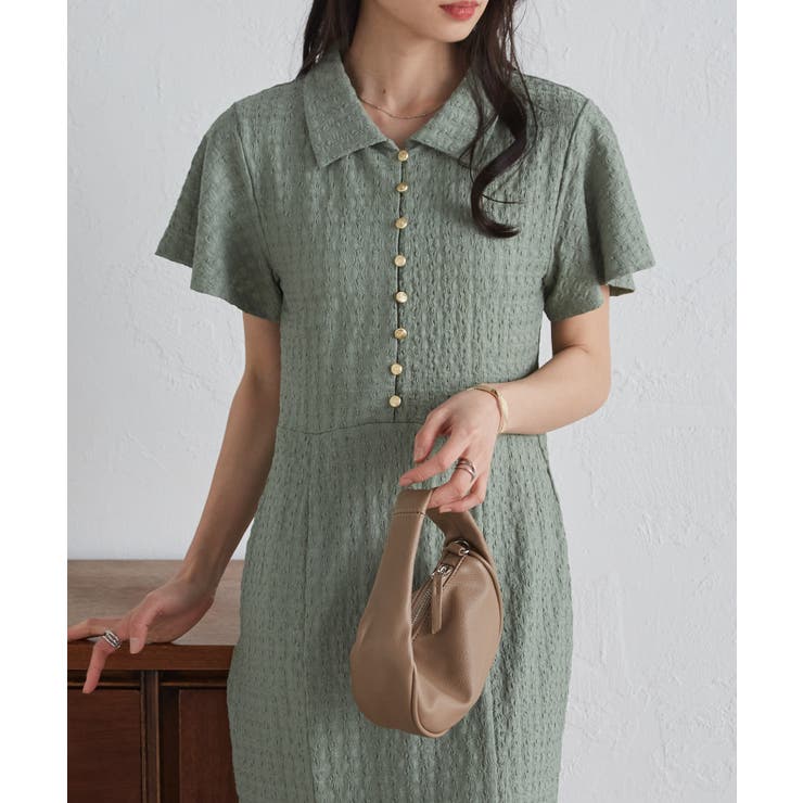 フレアスリーブマーメードポロワンピース | RANAN | 詳細画像26 