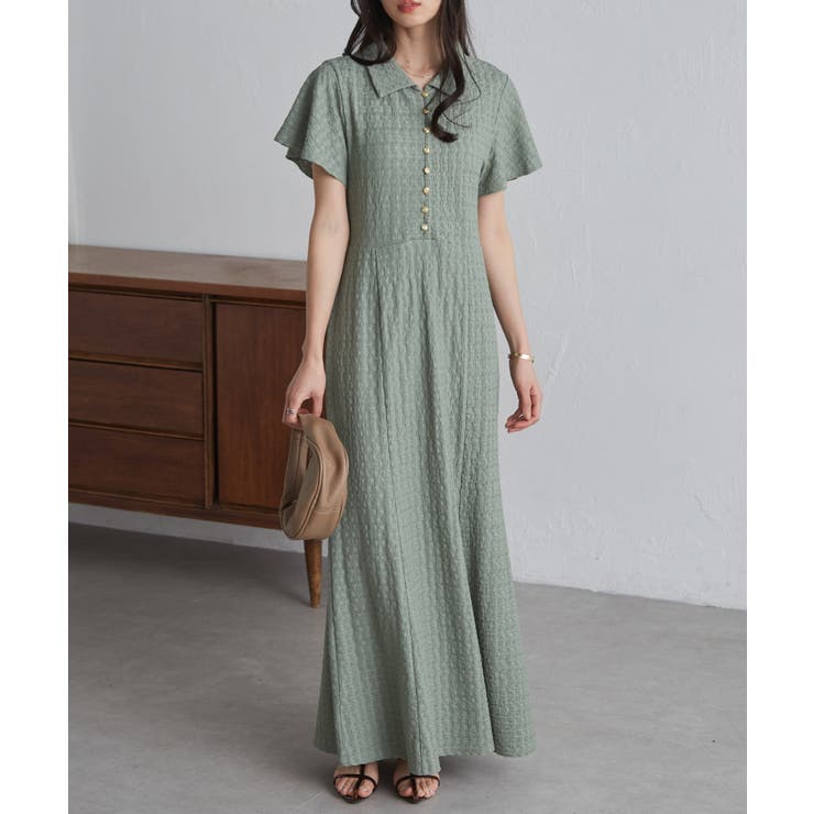 フレアスリーブマーメードポロワンピース | RANAN | 詳細画像28 