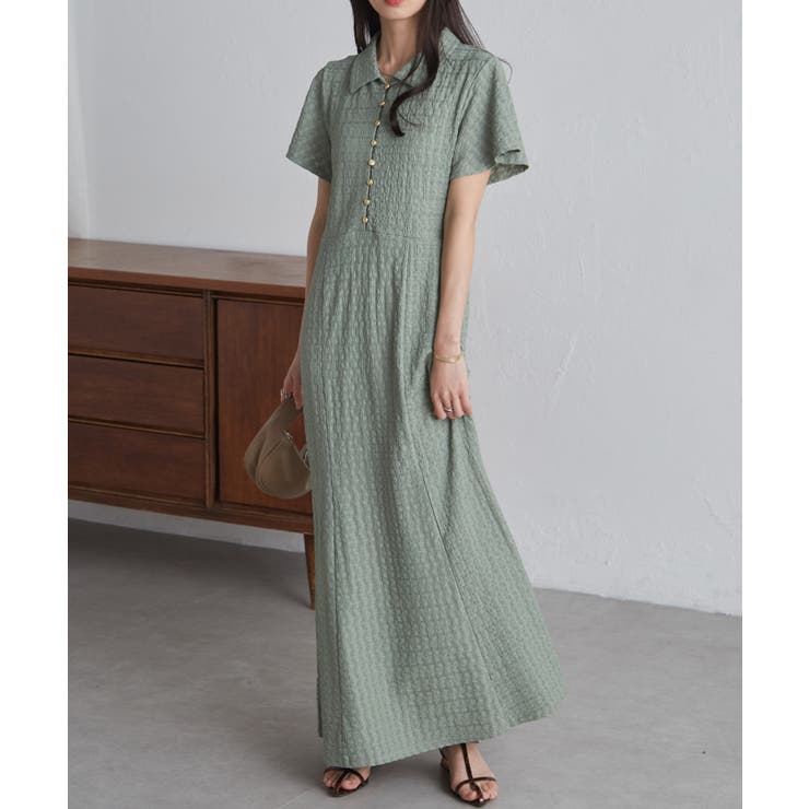 フレアスリーブマーメードポロワンピース | RANAN | 詳細画像29 