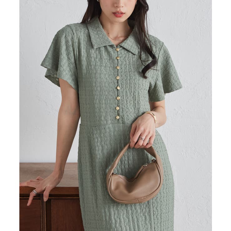 フレアスリーブマーメードポロワンピース | RANAN | 詳細画像30 