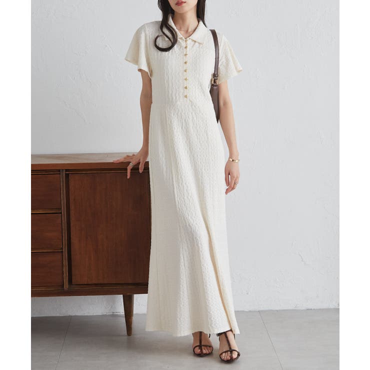 フレアスリーブマーメードポロワンピース | RANAN | 詳細画像6 