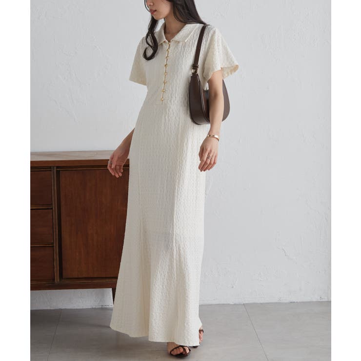 フレアスリーブマーメードポロワンピース | RANAN | 詳細画像7 