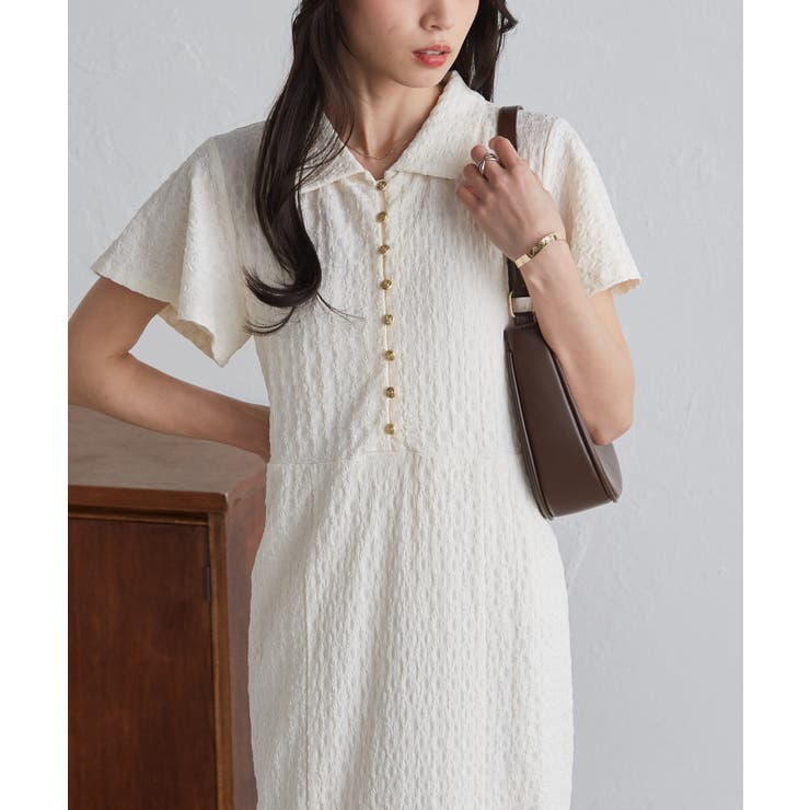 フレアスリーブマーメードポロワンピース | RANAN | 詳細画像9 