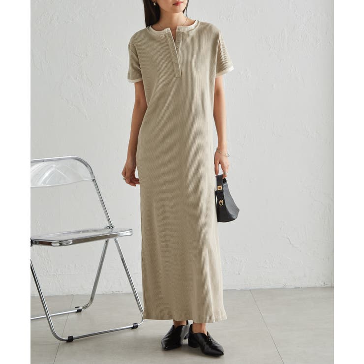 レイヤードヘンリーネックリブワンピース | RANAN | 詳細画像12 