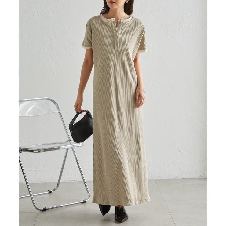 レイヤードヘンリーネックリブワンピース | RANAN | 詳細画像13 