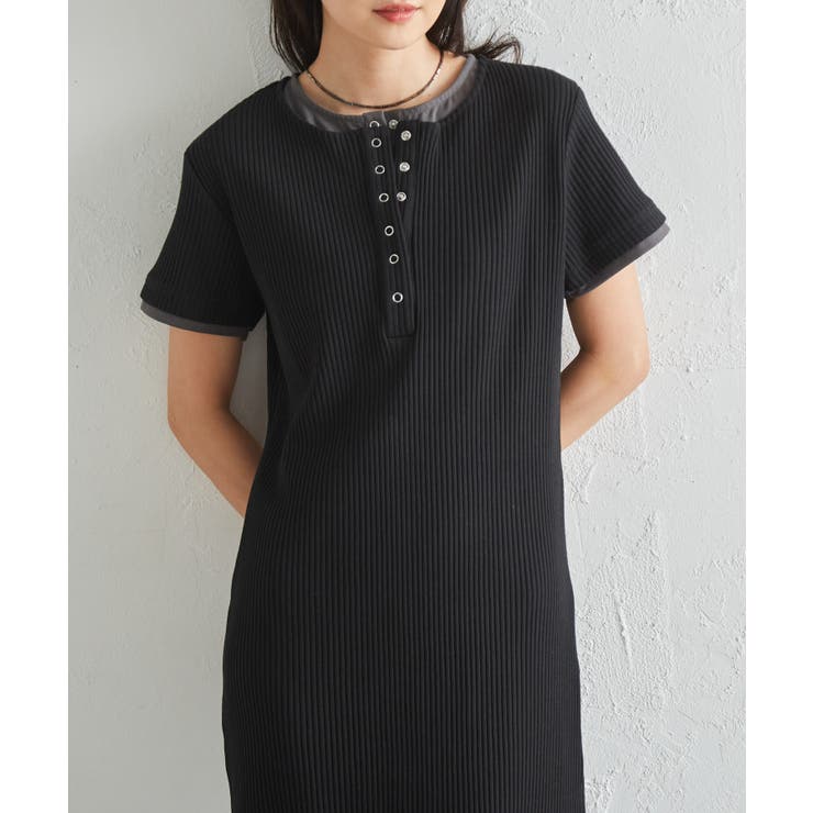 レイヤードヘンリーネックリブワンピース | RANAN | 詳細画像8 