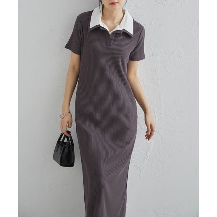 ダブルカラーリブワンピース | RANAN | 詳細画像10 